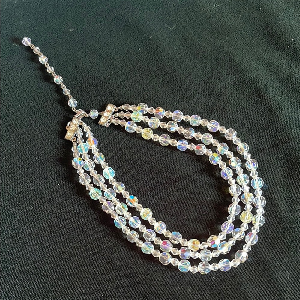 Triple strand vintage necklace.